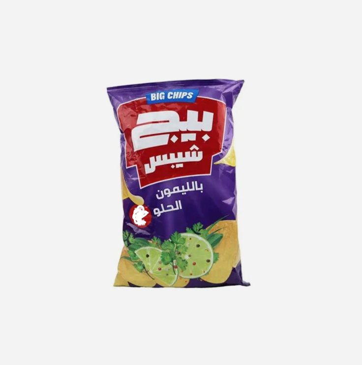 بيج شيبس بطعم الليمون الحلو 72 جرام