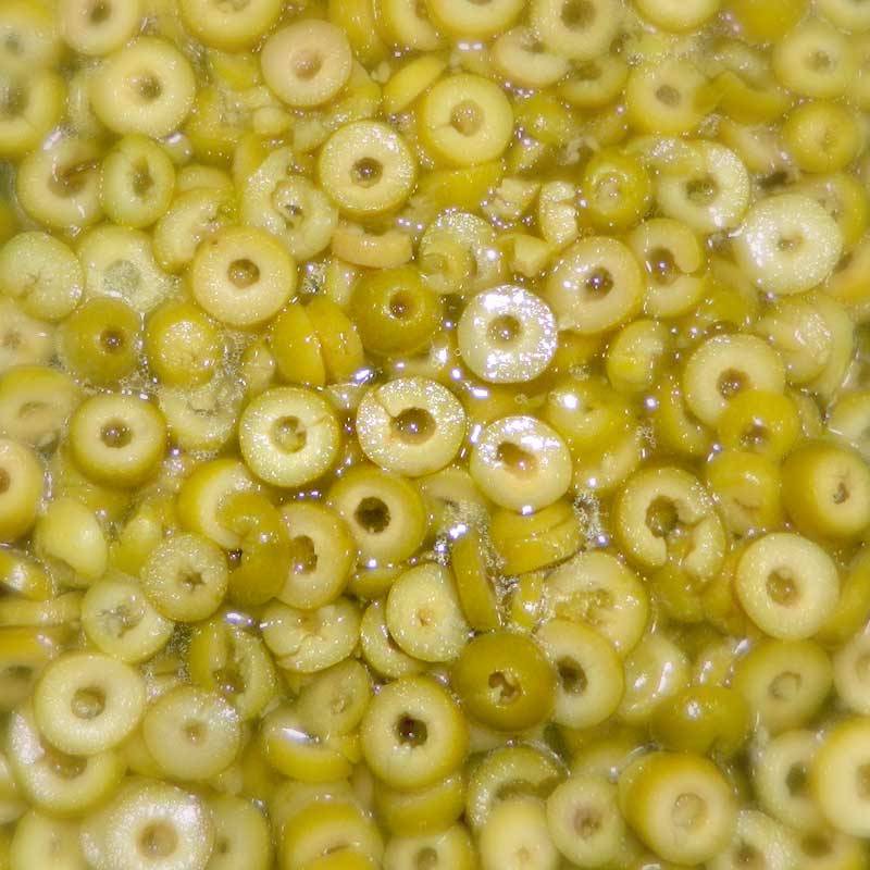 زيتون اخضر فيومي شرائح بالوزن